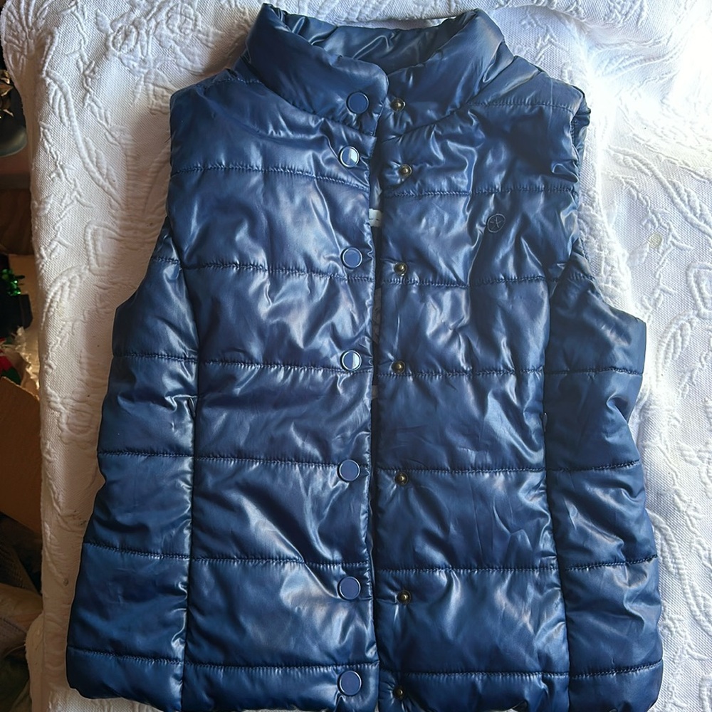 Converse One Star Shiny Puffer Quilted Vest Size Medium